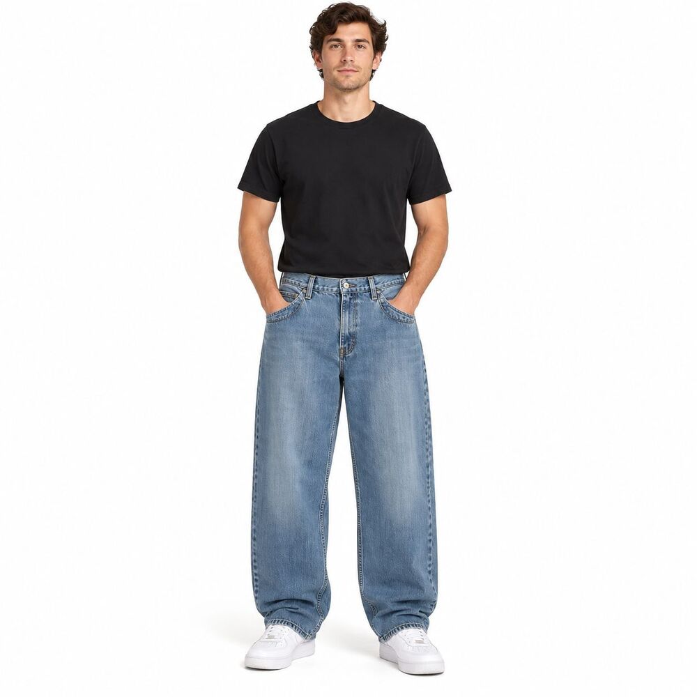 Levi's Silver Tab Baggy Jeans Mens 34X32 Blue Y2K Skater 100% Cotton Vintage